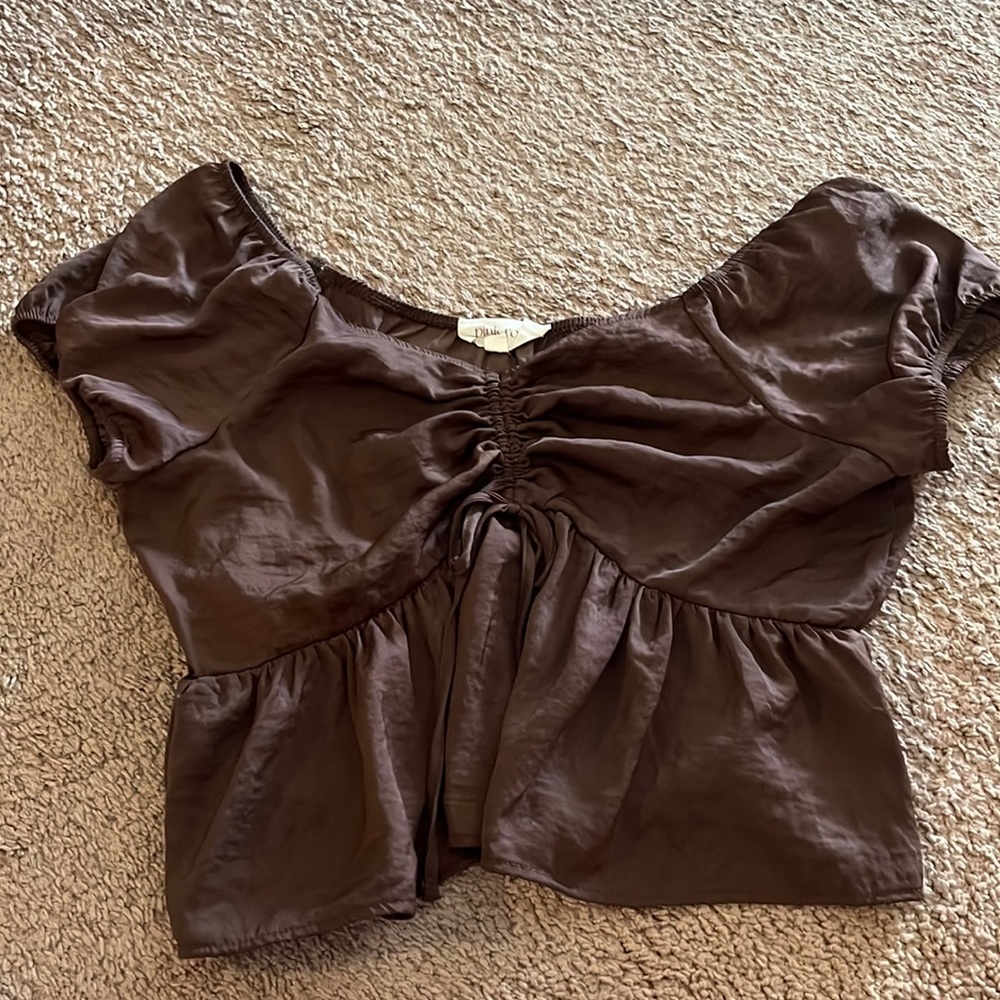 Brown crop top